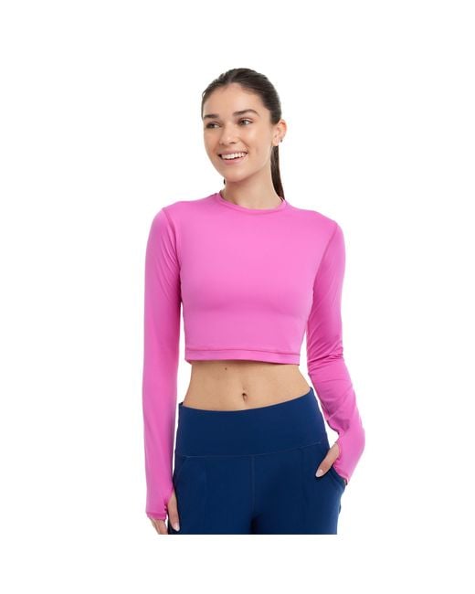BloqUV Purple Long Sleeve Crop Top For Everyday Sun And Uv Protection for men