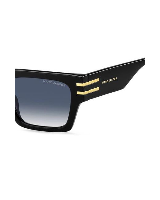 Marc Jacobs Black 52Mm Gradient Rectangular Sunglasses