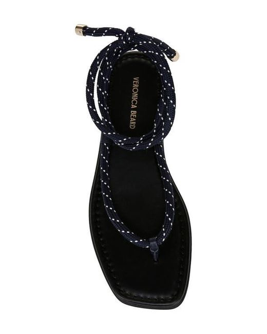 Veronica Beard White Carmina Ankle Wrap Sandal