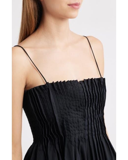 Mango Black Gaia Pintuck A-Line Dress