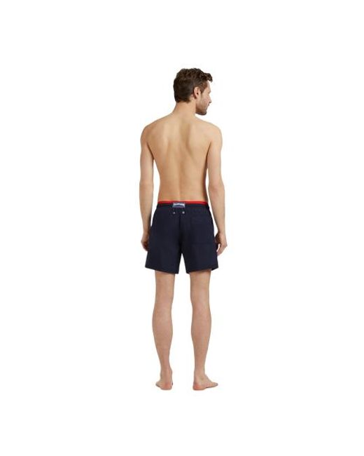 Vilebrequin Blue Solid Bicolor Swim Shorts for men