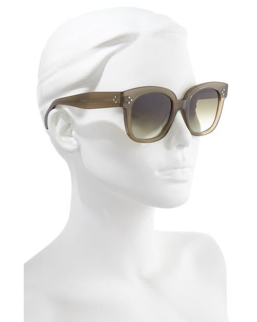 Céline Natural 54Mm Square Sunglasses