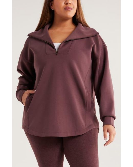 Zella Purple Ultrasoft Half Zip Tunic