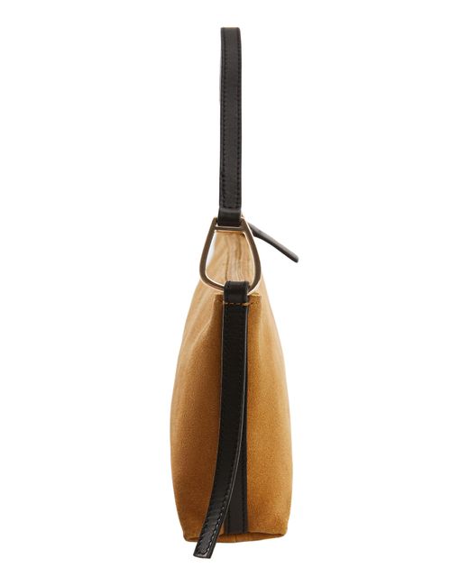 Mango Brown Leather Top Handle Bag