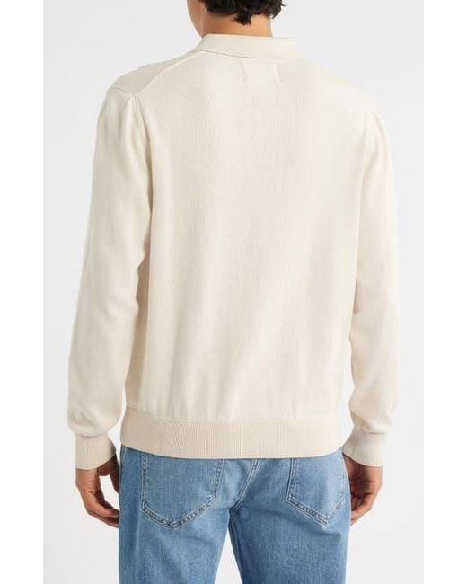 Alex Crane Natural Feather Organic Cotton Polo Sweater for men