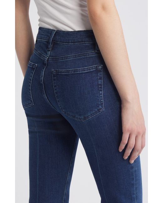 FRAME Blue Le High Ripped Straight Leg Jeans