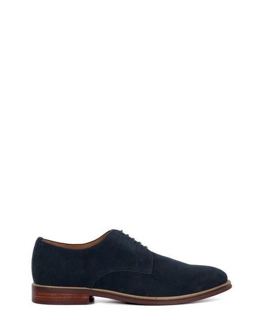 Dune Blue Stanley Suede Plain Toe Derby for men
