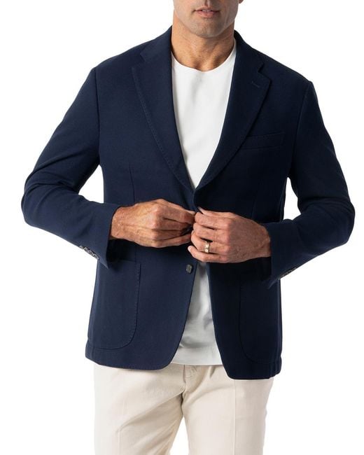 Robert Talbott Blue Wright Knit Blazer for men