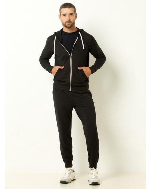 Single Stitch Black Everyday Drawstring Jogger for men