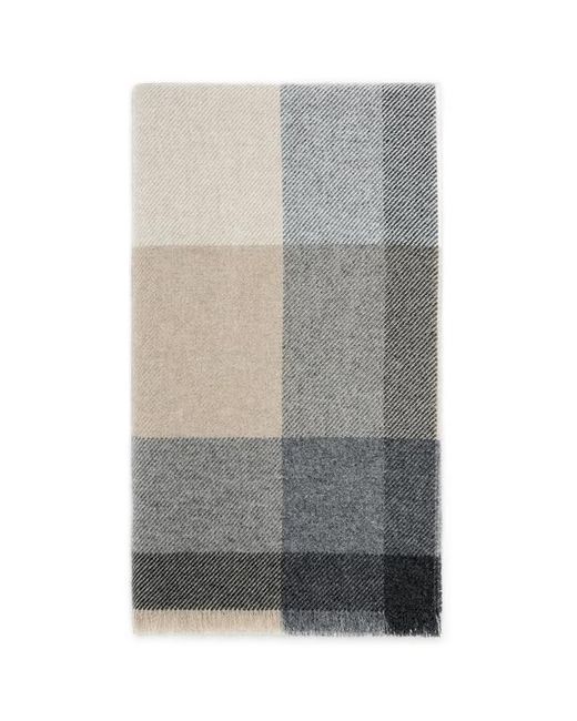 Brunello Cucinelli Gray Wool And Cashmere Scarf for men