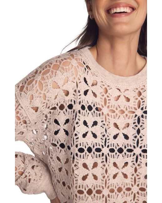 Bella Dahl Multicolor Relaxed Fit Sheer Wool & Cashmere Sweater