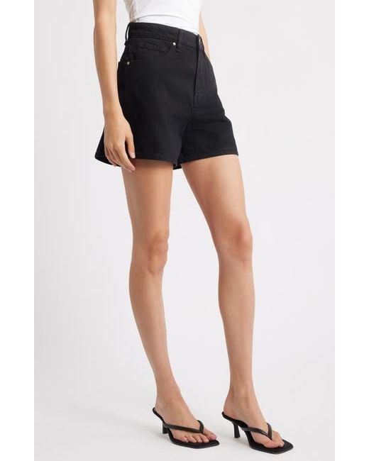 Mango Black Zoey Denim Shorts