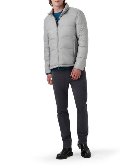 Bugatchi Men's Full-Zip Hooded Jacket Navy