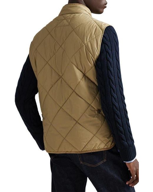 Polo Ralph Lauren Black The Hurston Water Repellent Quilted Utility Vest for men