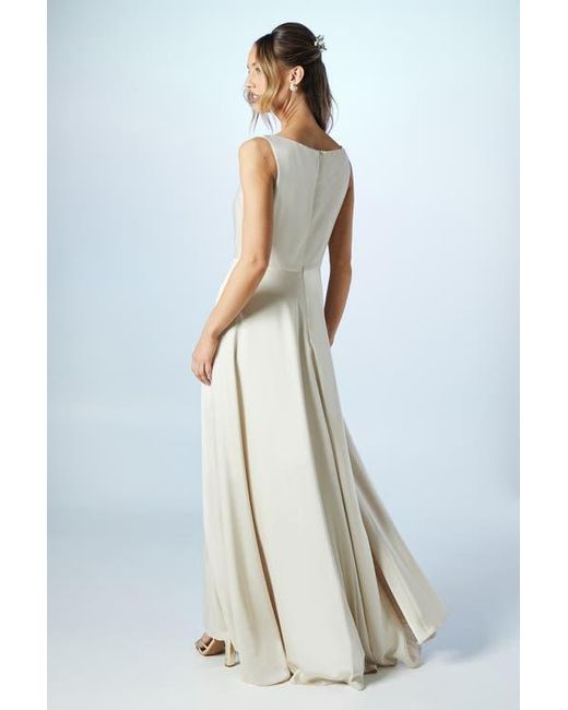 Coast Blue Sleeveless Cowl Neck Bridesmaid Dress