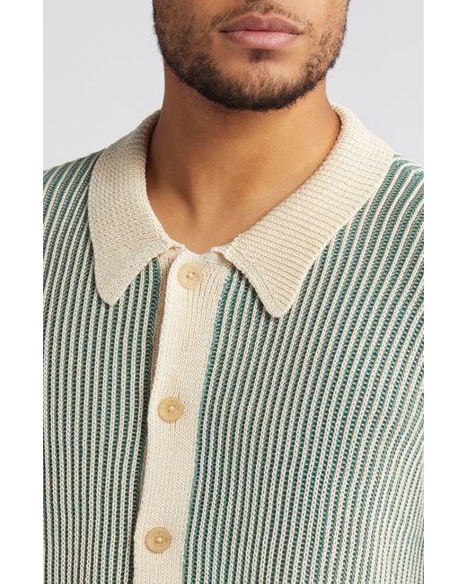 Corridor NYC Green Plated Short Sleeve Cotton Cardigan for men
