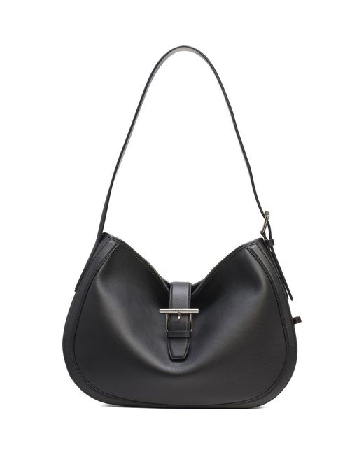Alexander McQueen Black T-Bar Leather Shoulder Bag