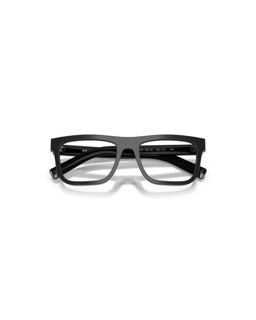Prada Black 53Mm Rectangle Optical Glasses for men