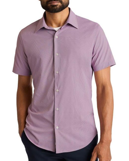 Bonobos Purple Tech Slim Fit Short Sleeve Button-Up Shirt for men