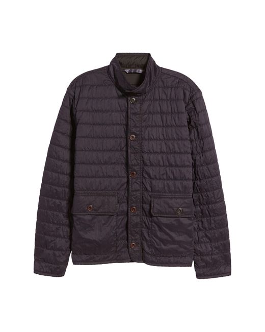 Peter Millar Greenwich Garment Dyed Quilted Bomber Jacket in Blue for