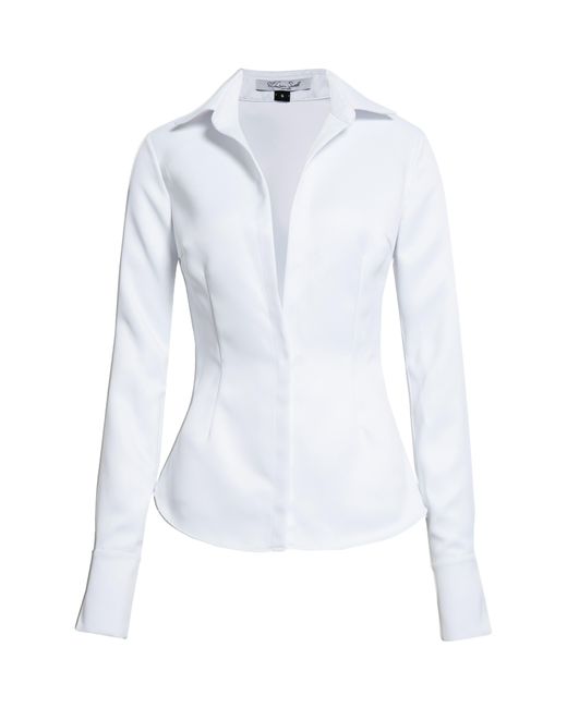 LAQUAN SMITH White Fitted Button-up Shirt