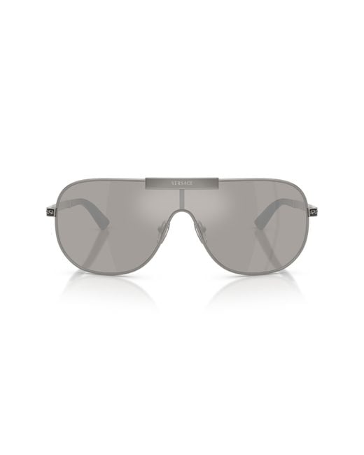 Versace Gray 140Mm Irregular Sunglasses for men