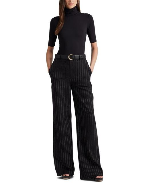 Ralph Lauren Black Jersey Turtleneck Top