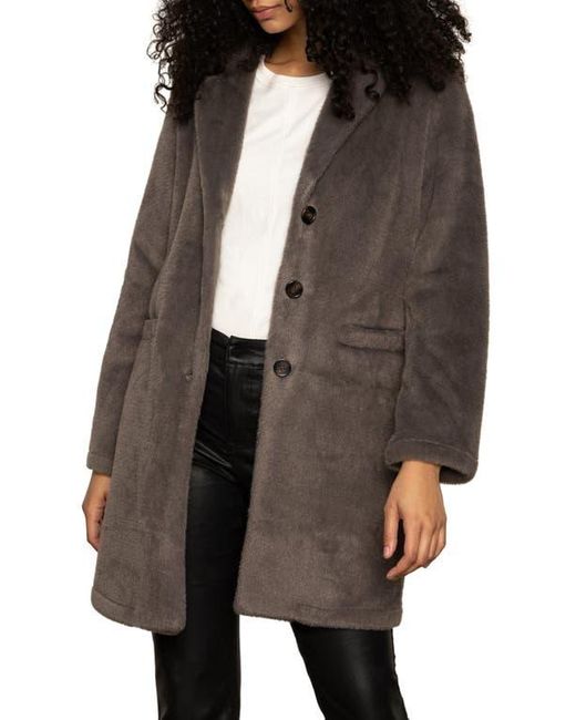 Sanctuary Black Hometown Faux Fur Jacket