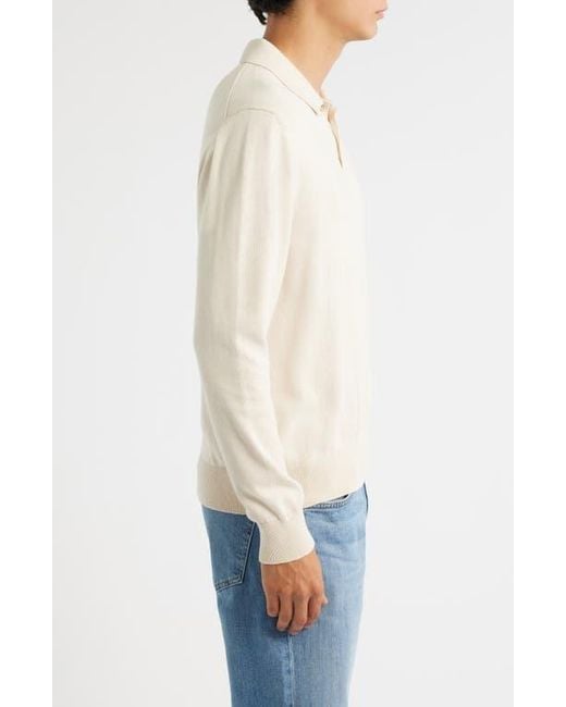 Alex Crane Natural Feather Organic Cotton Polo Sweater for men