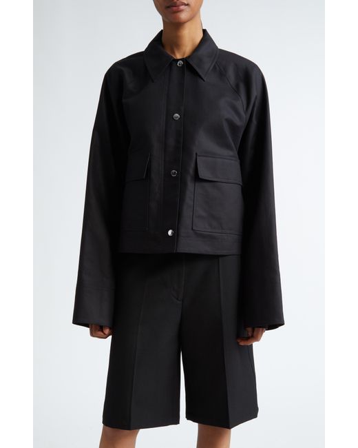 Totême  Black Oversize Crop Jacket