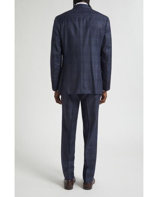 Isaia Blue Delain Wool Suit for men