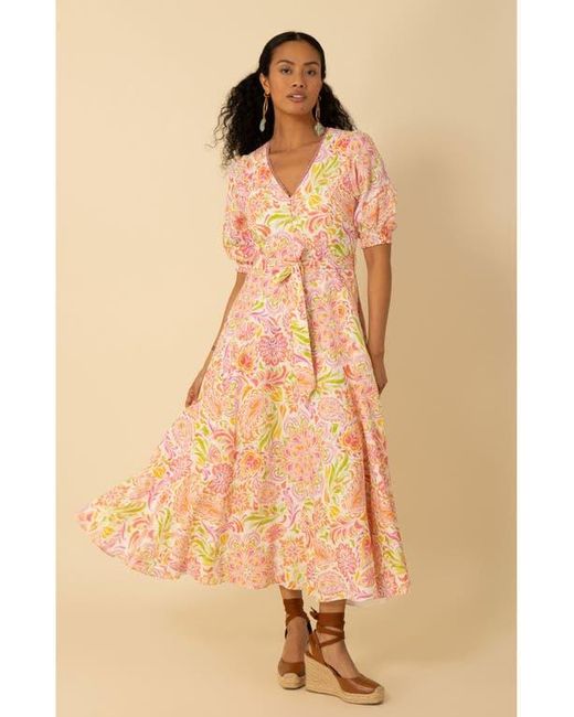 Hale Bob Natural Faye Linen Maxi Dress