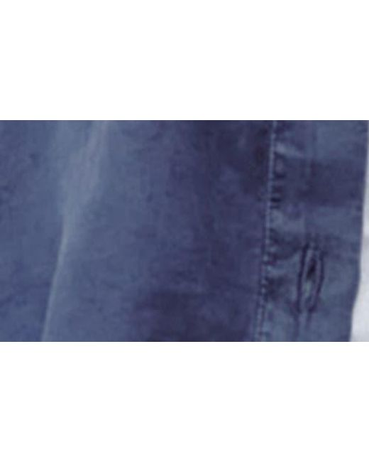 Bella Dahl Blue Inverted Pleat Crop Button-Up Shirt