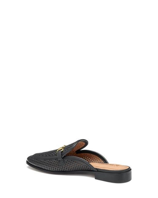 Johnston & Murphy Black Ali Perforated Bit Mule