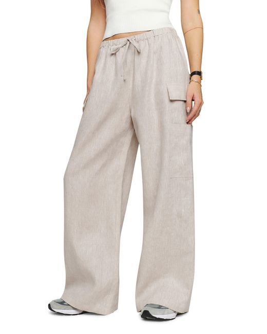 Reformation Ethan Linen Pants in Natural | Lyst