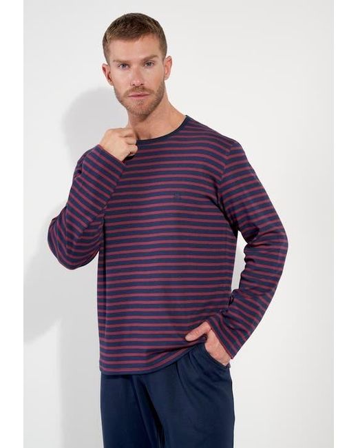 Hom Purple Carson Long Pajama Set for men