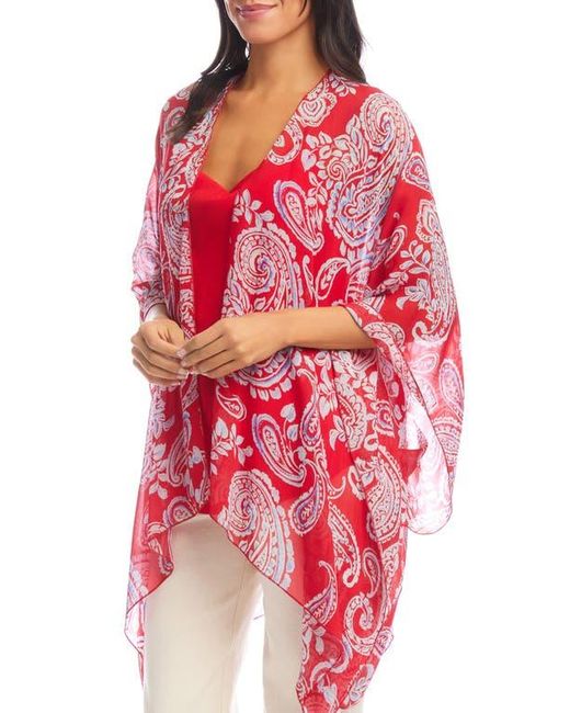 Karen Kane Red Open Front Jacket