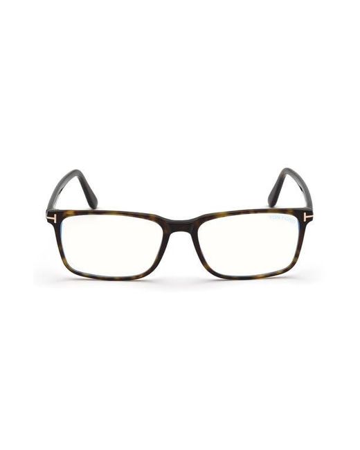 Tom Ford Brown 56Mm Rectangular Light Blocking Optical Glasses for men