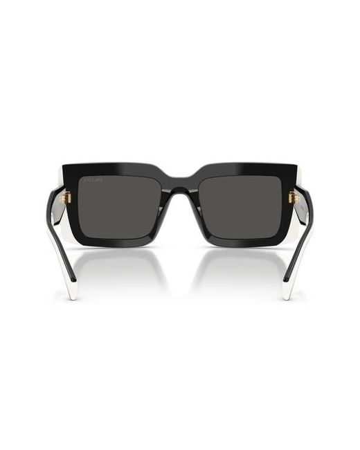 Prada Gray 52Mm Rectangle Sunglasses