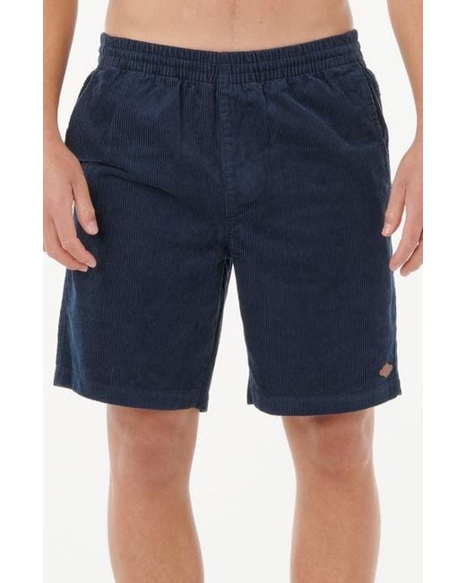 Rip Curl Blue Classic Surf Corduroy Volley Shorts for men