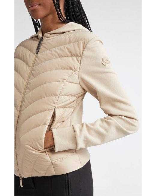 Moncler Natural Mixed Media Down Jacket