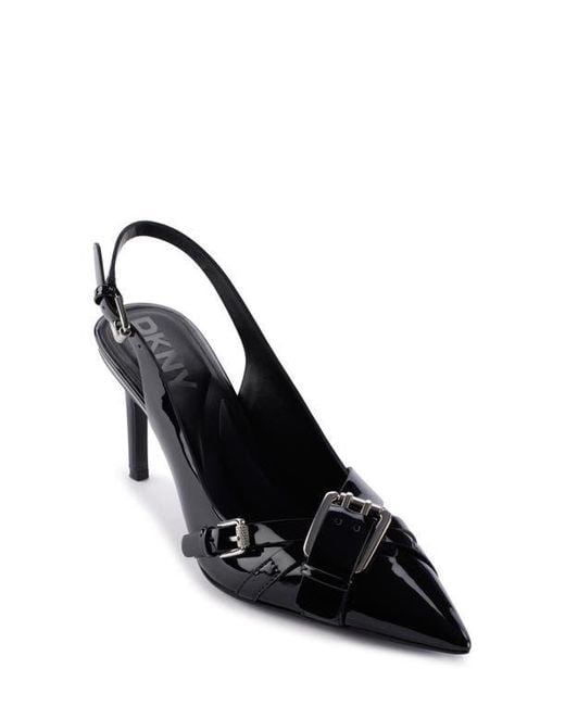 DKNY Black Modeste Slingback Pointed Toe Pump