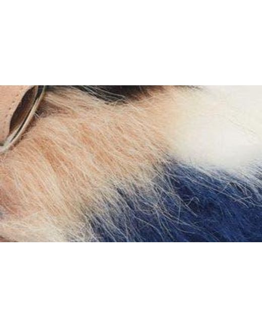 Jeffrey Campbell Blue Rlxathome Faux Fur Slipper