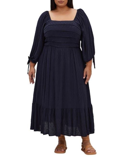 City Chic Women's Blue The Ally Clip Dot Maxi Dress