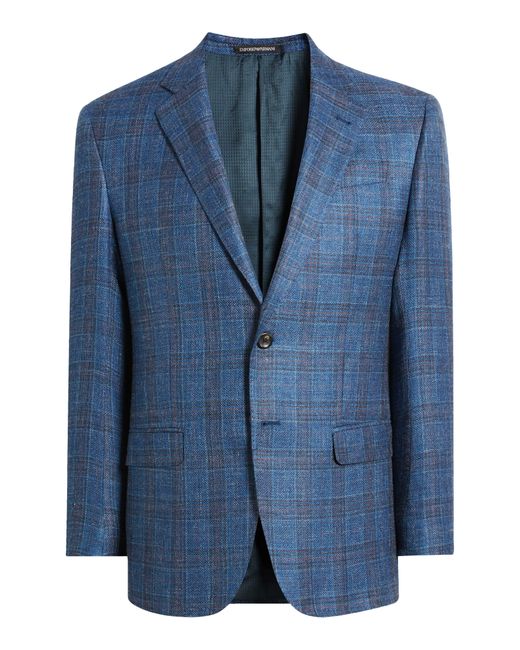 Emporio Armani Blue G-line Plaid Sport Coat for men