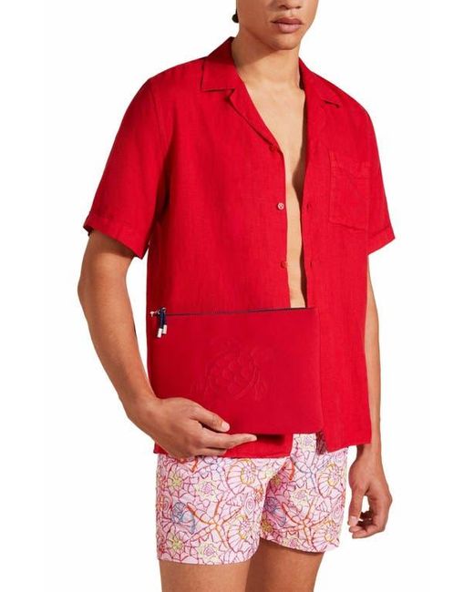 Vilebrequin Red Turtle Neoprene Zipped Beach Pouch