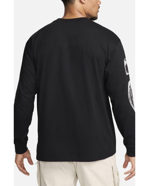 Nike Black Dri-fit Acg Hike Snacks Long Sleeve Graphic T-shirt for men