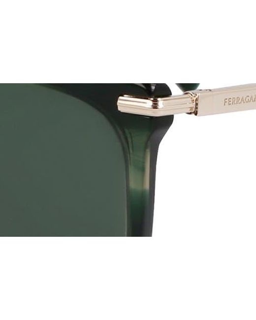 Ferragamo Green Prisma 56Mm Modified Butterfly Sunglasses