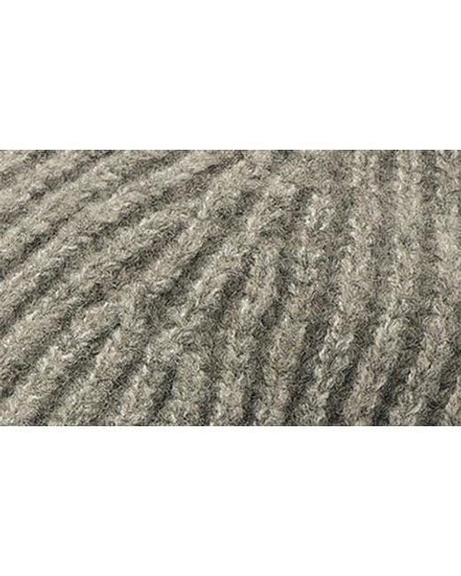 Kate Spade Gray Velvet Bow Rib Beanie