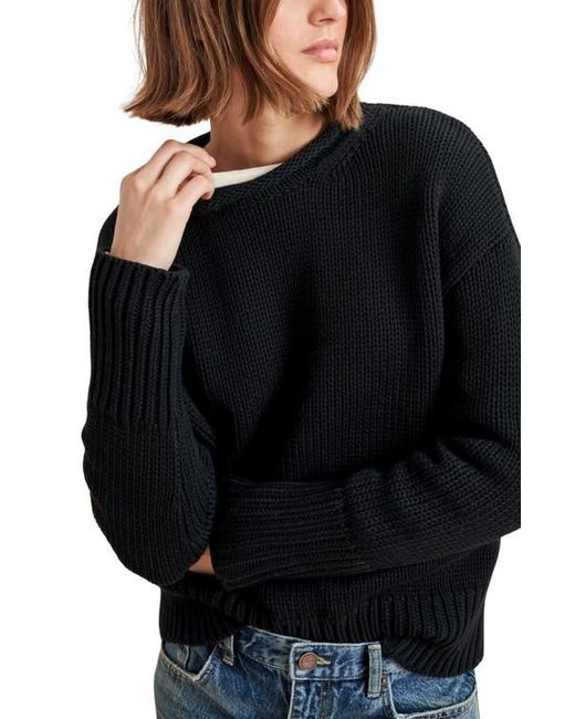La Ligne Black Solid Marina Sweater